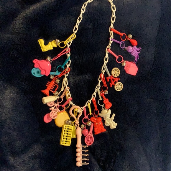 Jewelry - Vintage 1980’s Plastic Bell Charm Necklace